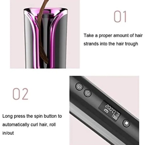 Rechargeable Cordless Hair Curler MDJ-808 - Picture 4 of 8